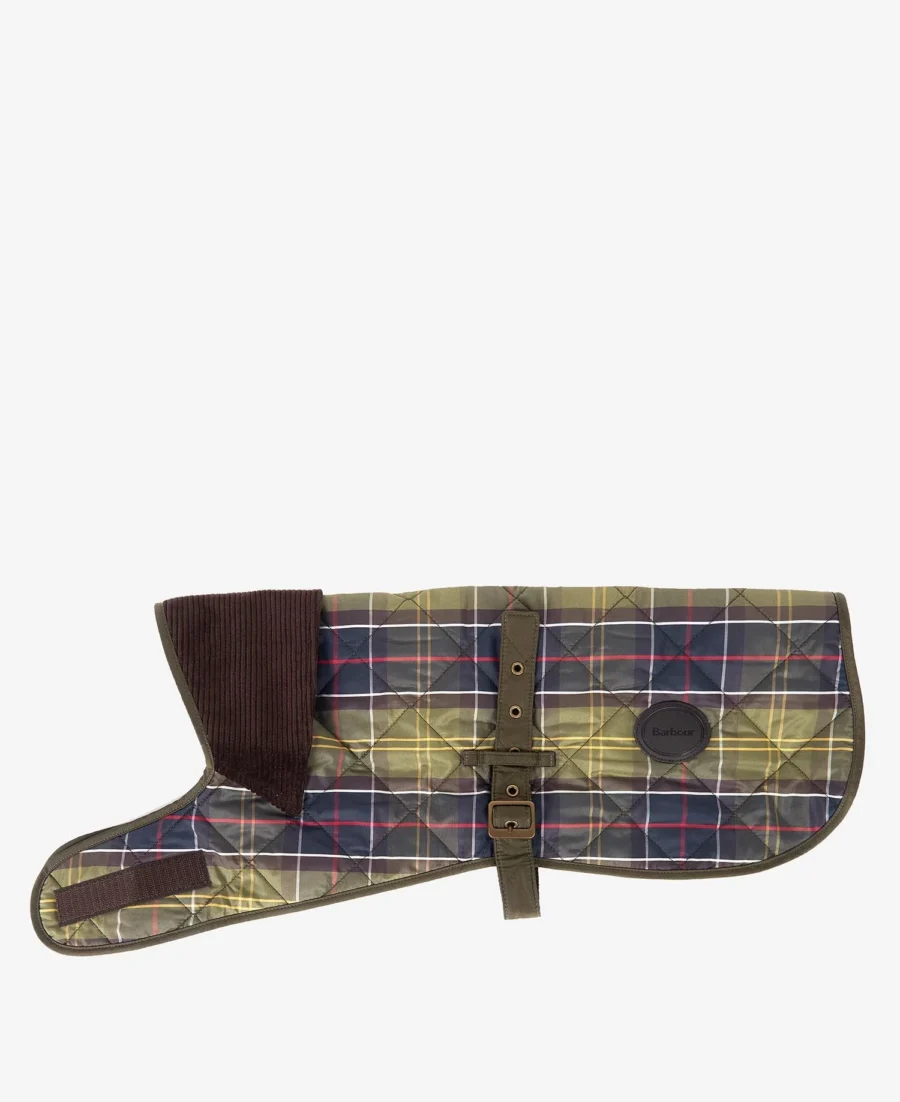 Barbour Quilted Tartan Dog Coat- Classic Tartan