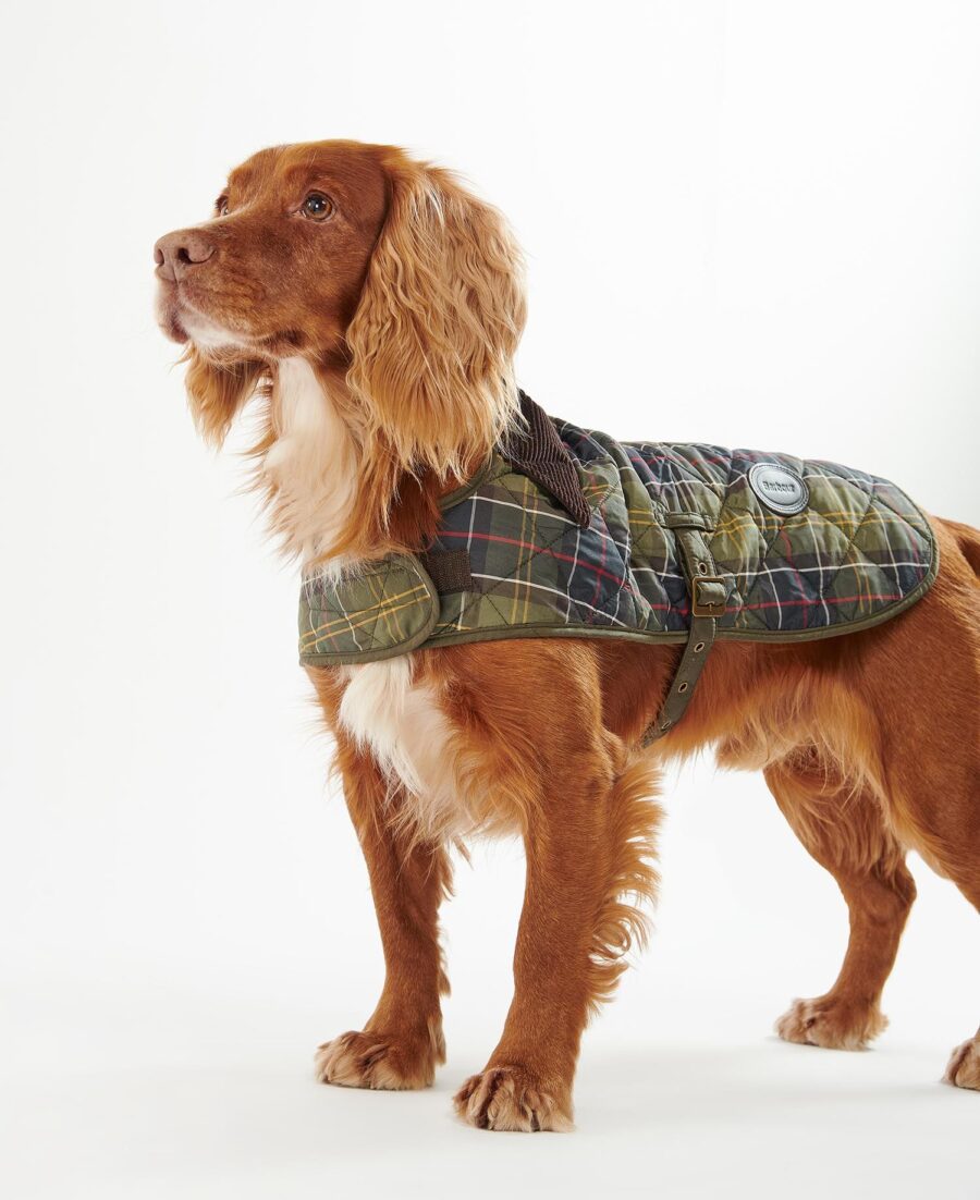 Barbour Quilted Tartan Dog Coat- Classic Tartan