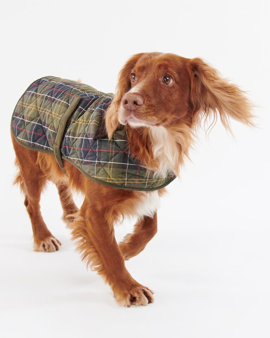 Barbour Quilted Tartan Dog Coat- Classic Tartan