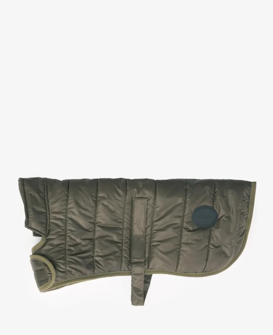 Barbour Baffle Quilted Dog Coat-Olive