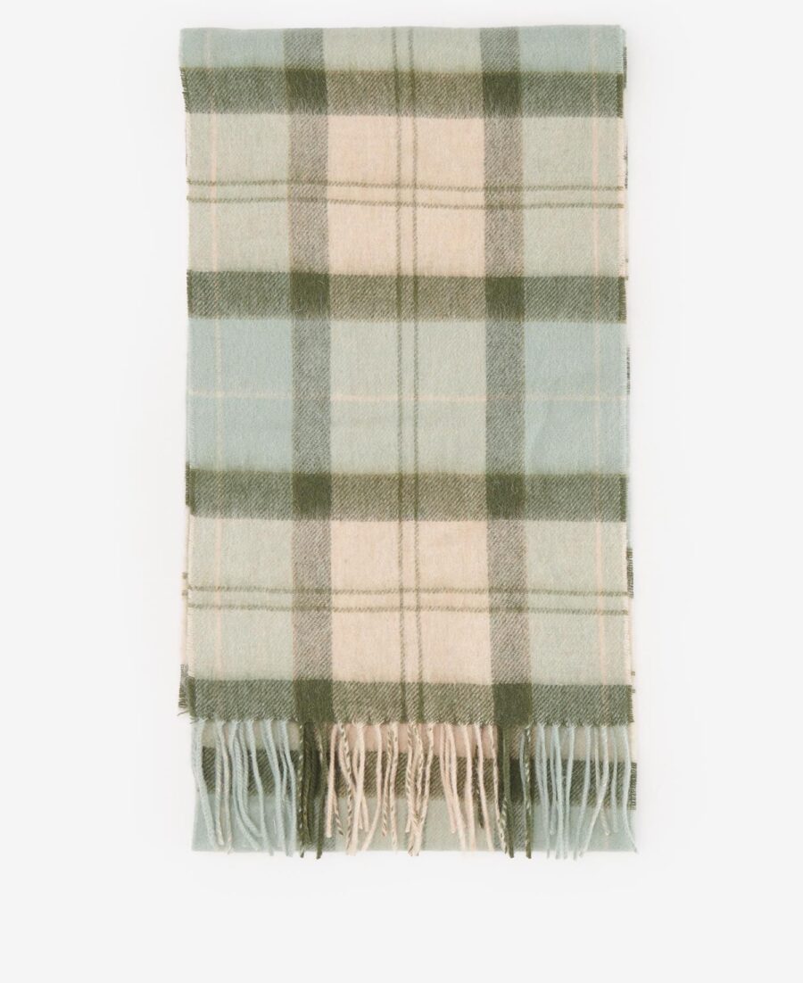 Barbour Tartan Scarf- Soft Mint