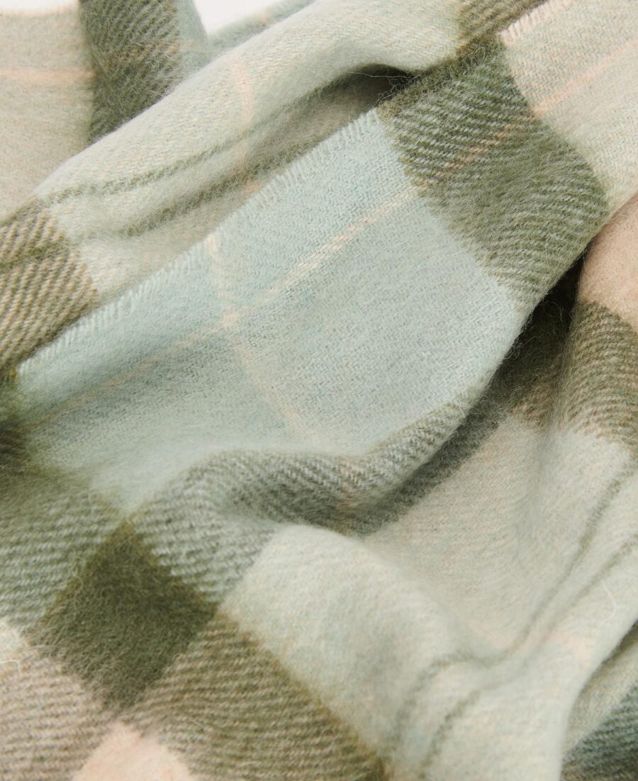 Barbour Tartan Scarf- Soft Mint