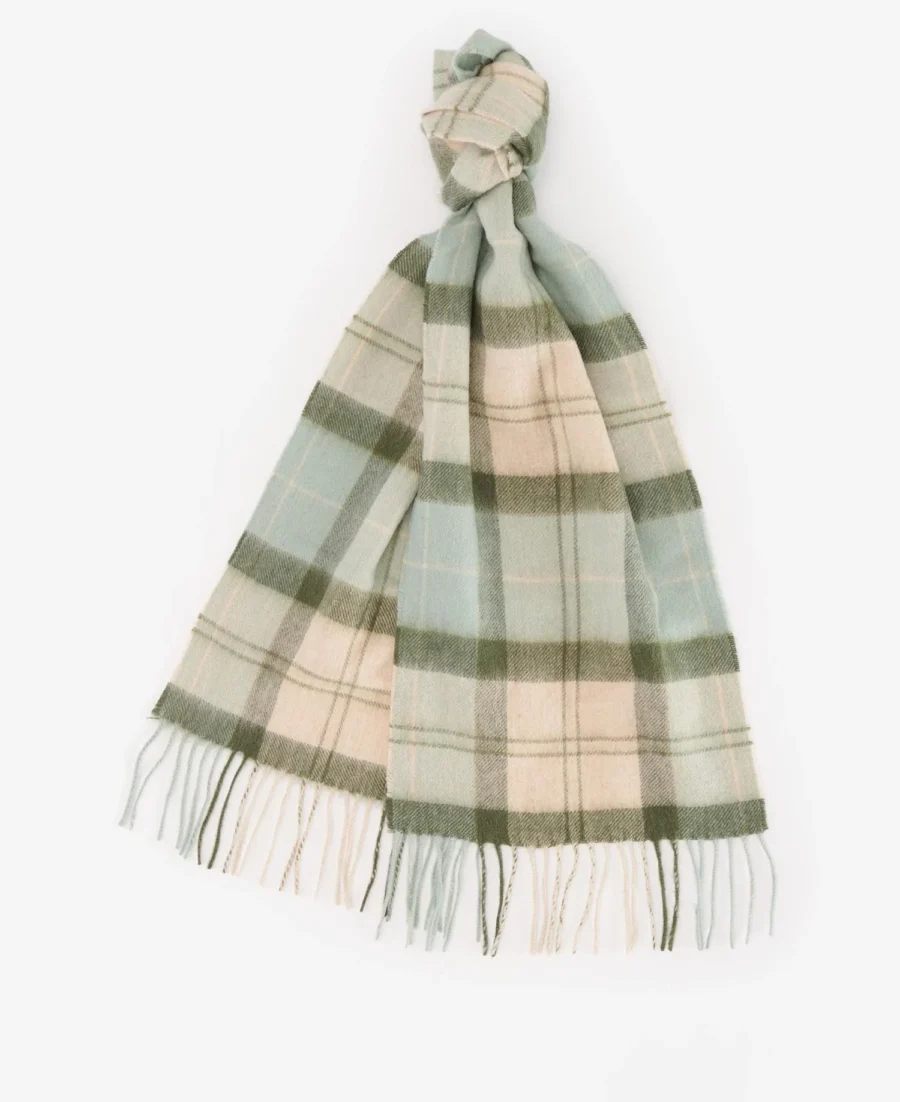 Barbour Tartan Scarf- Soft Mint