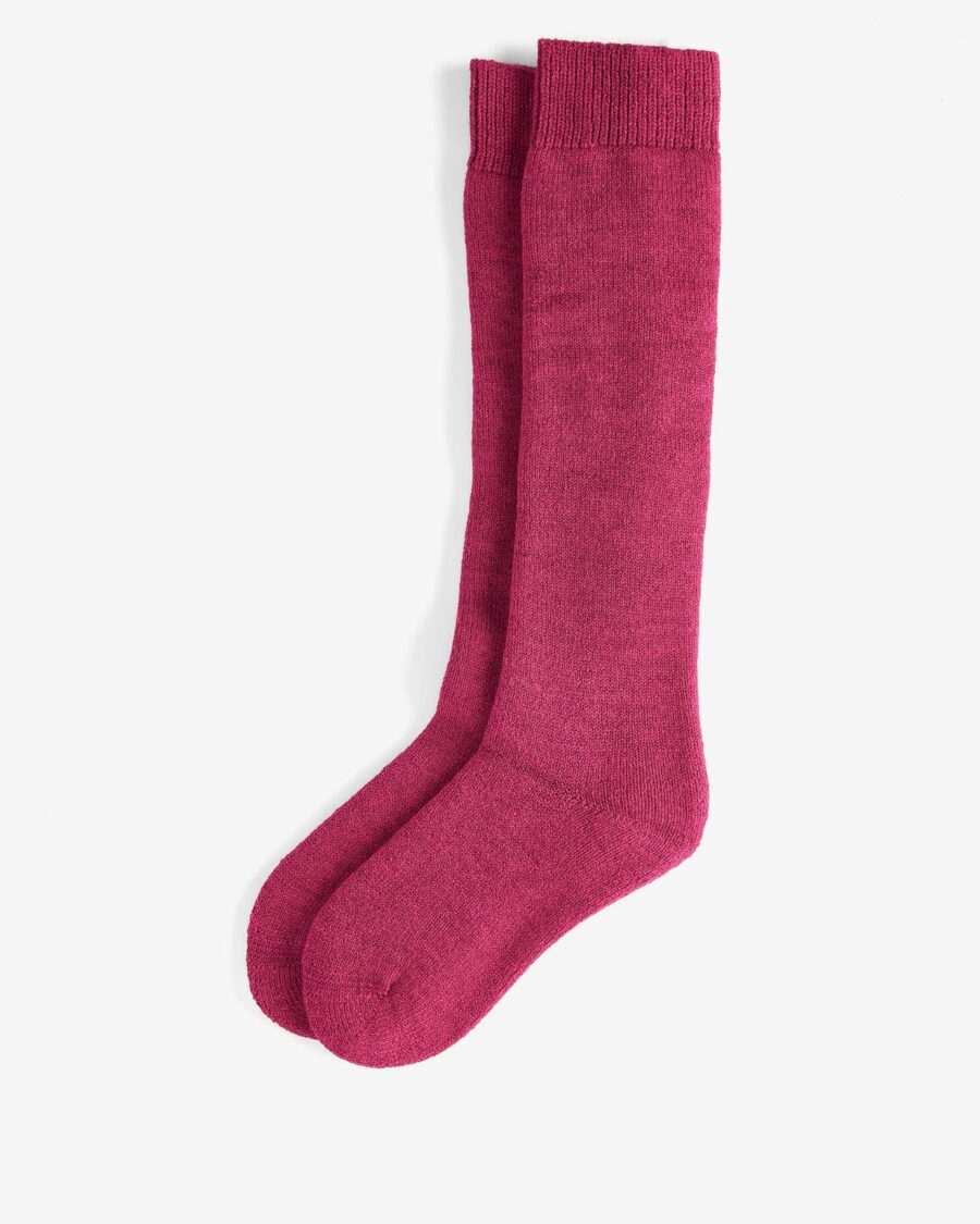 Barbour Wellington Knee Socks- Raspberry