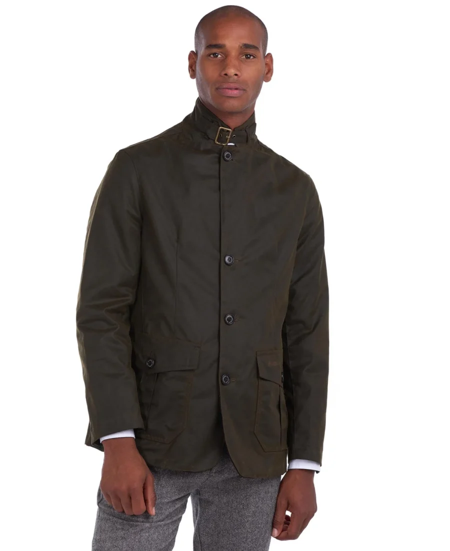 Barbour Lutz Wax Jacket- Olive