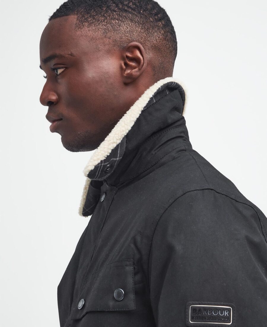 B.Intl Coppice Waxed Jacket-Classic Black