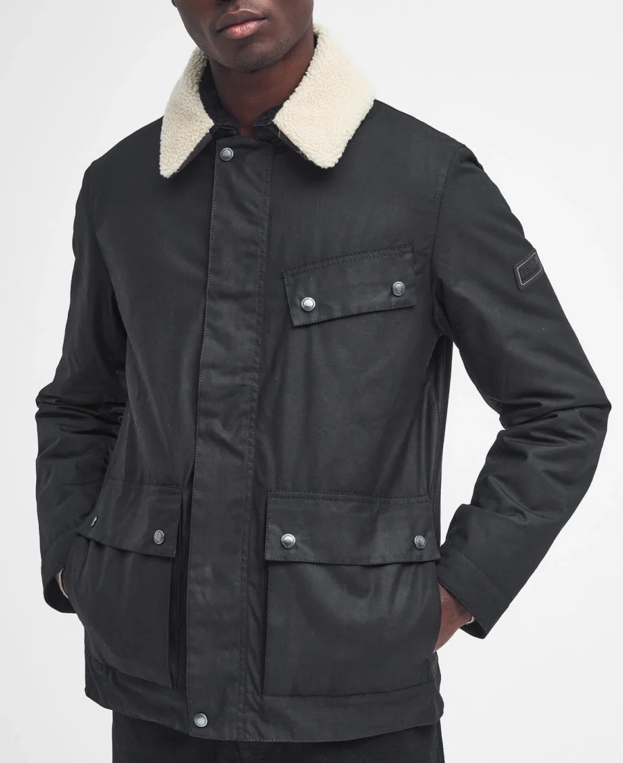 B.Intl Coppice Waxed Jacket-Classic Black