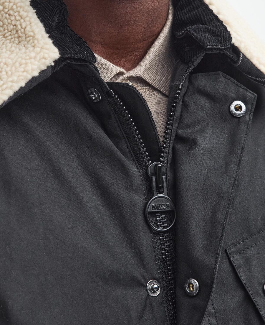 B.Intl Coppice Waxed Jacket-Classic Black