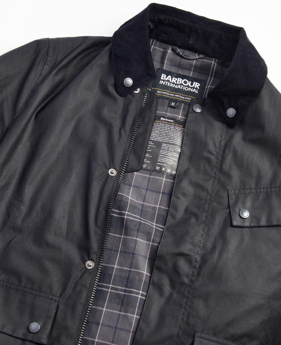 B.Intl Coppice Waxed Jacket-Classic Black