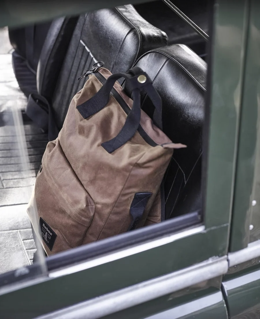 Barbour Field Wax Backpack- Tan/Black