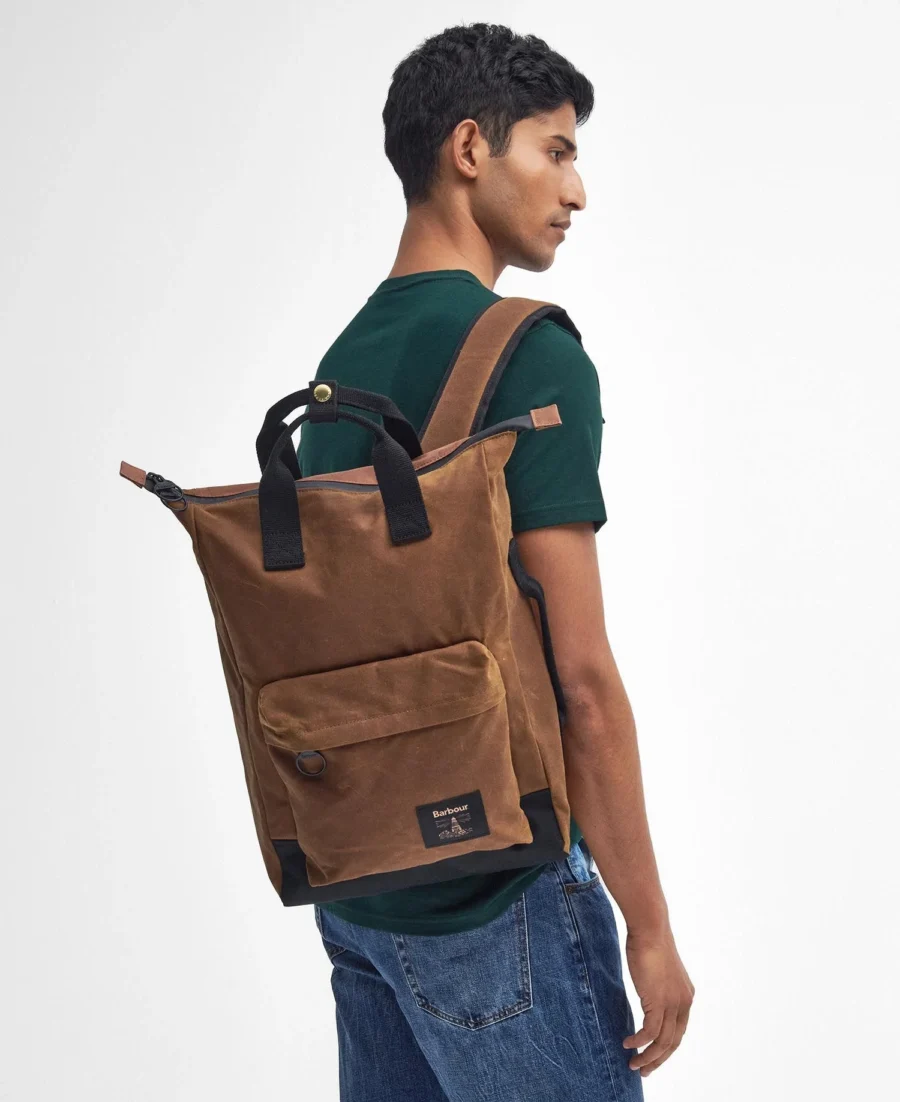 Barbour Field Wax Backpack- Tan/Black