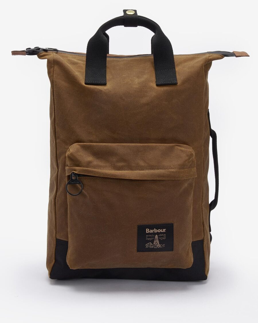 Barbour Field Wax Backpack- Tan/Black