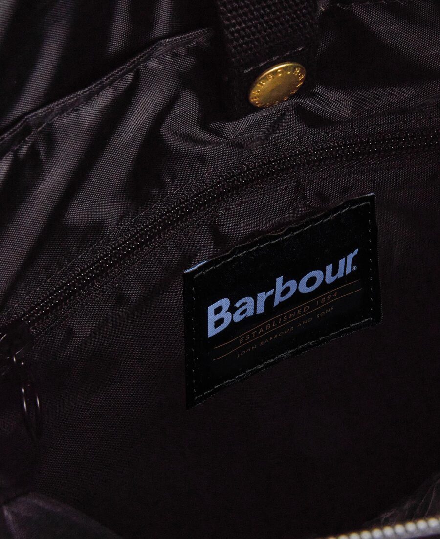 Barbour Field Wax Fold Over Top Backpack- Olive/Black