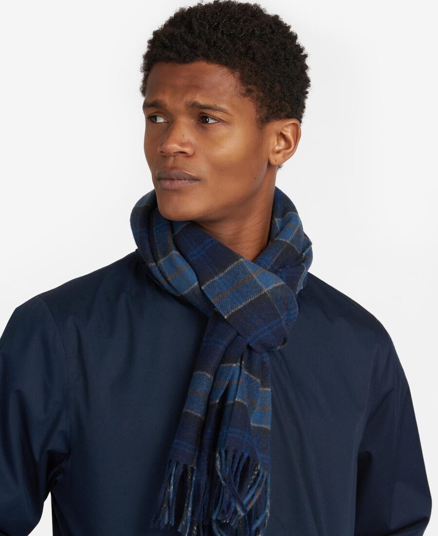 Barbour Tartan Lambswool Scarf- Midnight Tartan